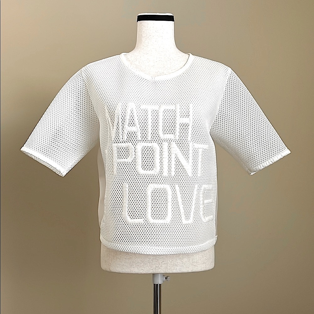 Alysi - Silk & Mesh Top - Tennis Love - 44 IT / U.S. 6 / M